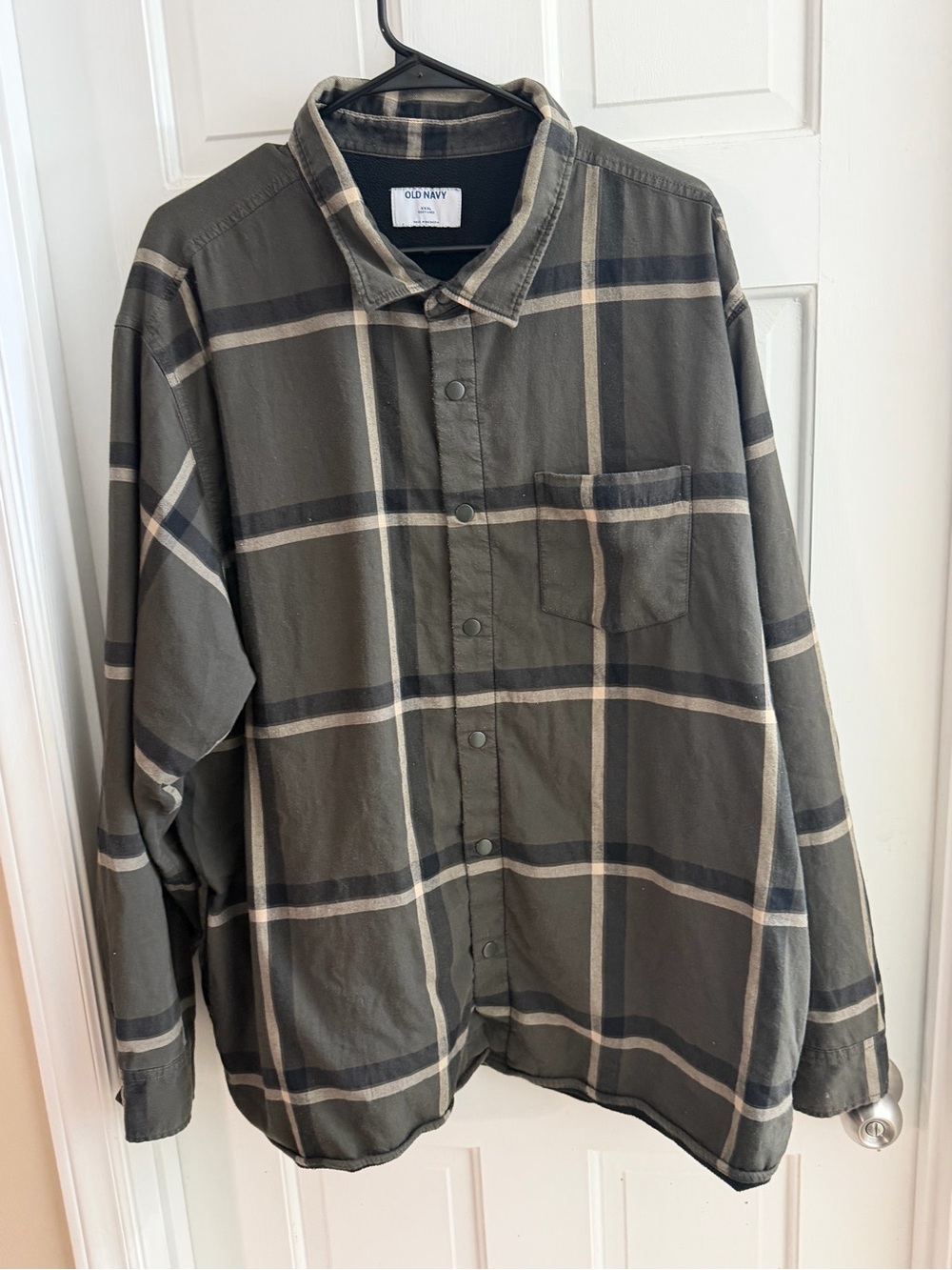 Old Navy Men’s XXXL Plaid Cozy Lined Shirt Jacket Shacket 3XL